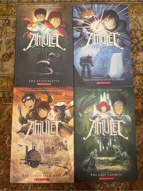 Amulet Graphic Novels 1 through 4 by Kazu Kibuishi